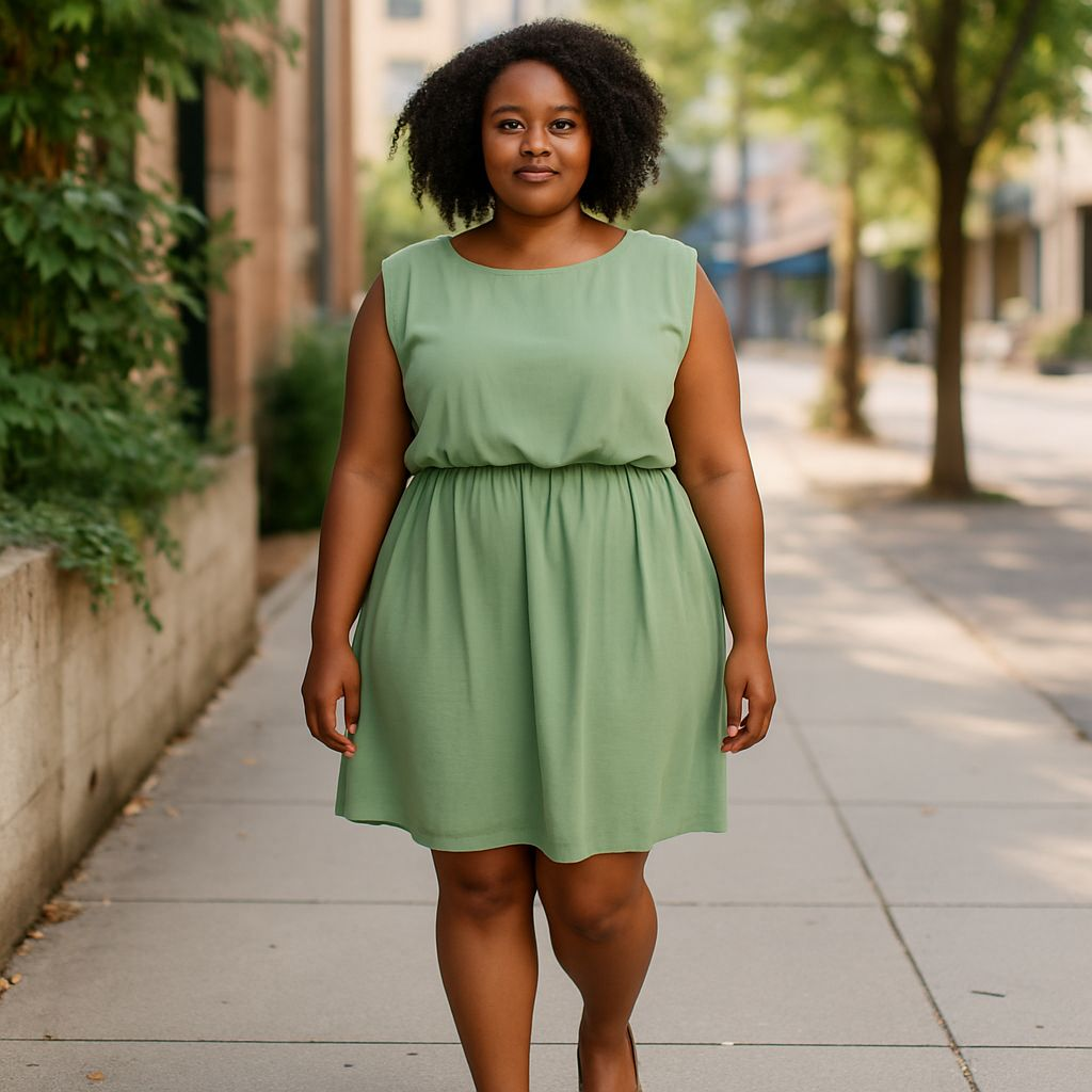 Light womans blouson dress