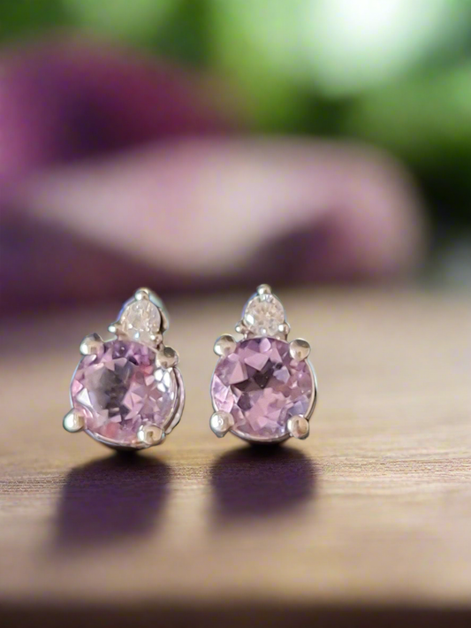 Purple Topaz studs