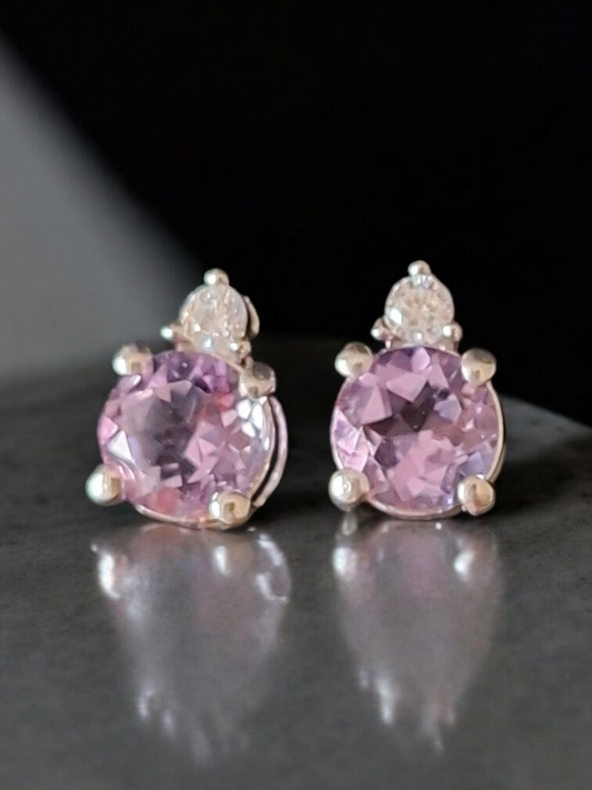 Purple Topaz studs